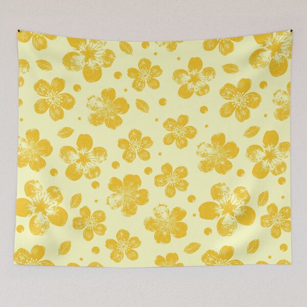 Item preview, Vintage Yellow Floral Pattern designed and sold by artemiscape.