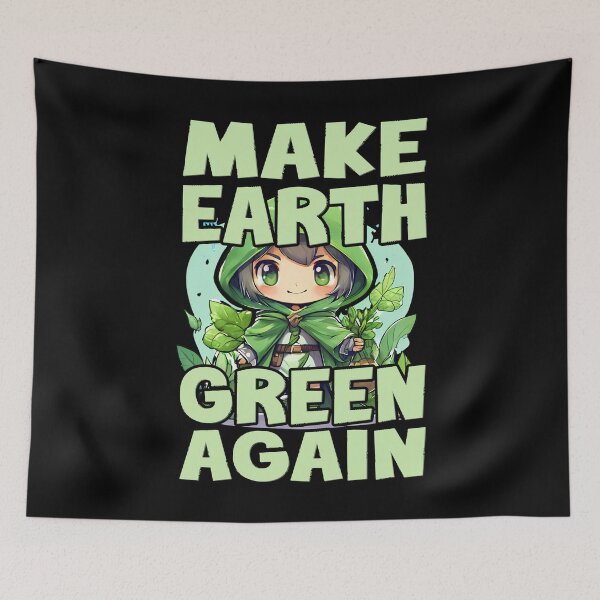 Item preview, MAKE EARTH GREEN AGAIN climate change global warming environmentalist clean energy off-grid  designed and sold by Jt41.