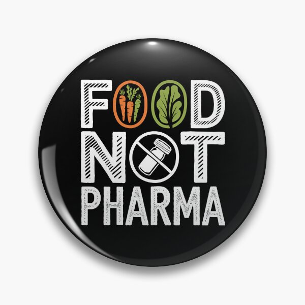 Item preview, Food Not Pharma - This gift is perfect for advocates of a healthy lifestyle and natural medicine. designed and sold by ZyziowskyArt.