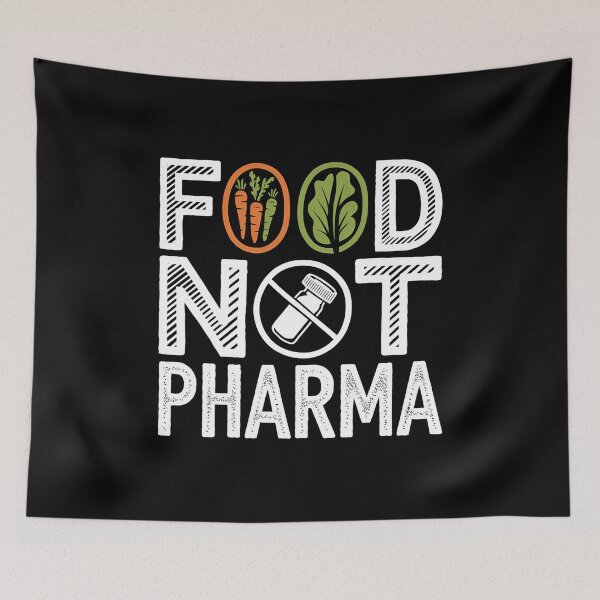 Item preview, Food Not Pharma - This gift is perfect for advocates of a healthy lifestyle and natural medicine. designed and sold by ZyziowskyArt.