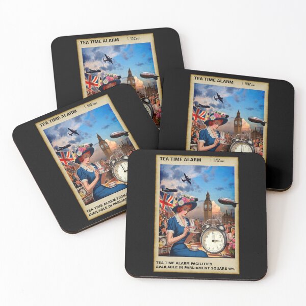 Item preview, WW2 Tea Time Alarm Poster designed and sold by designbywhacky.