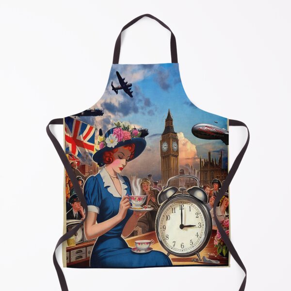Item preview, WW2 Tea Time Alarm Poster designed and sold by designbywhacky.