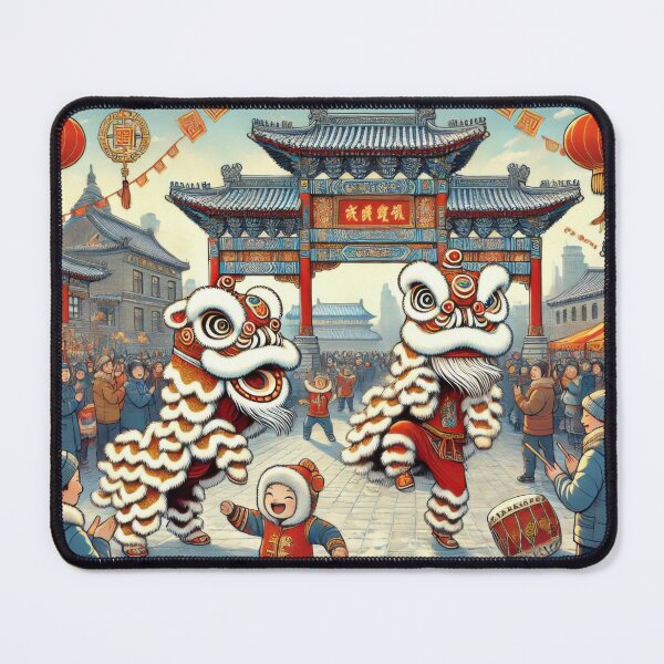 Item preview, Northern Lion Dance in Tianjin designed and sold by BobArtGallery.
