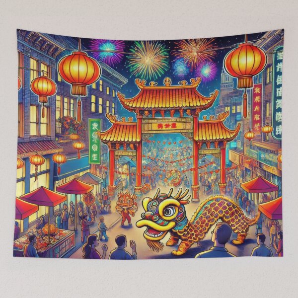 Item preview, Chinese New Year in San Francisco's Chinatown designed and sold by BobArtGallery.