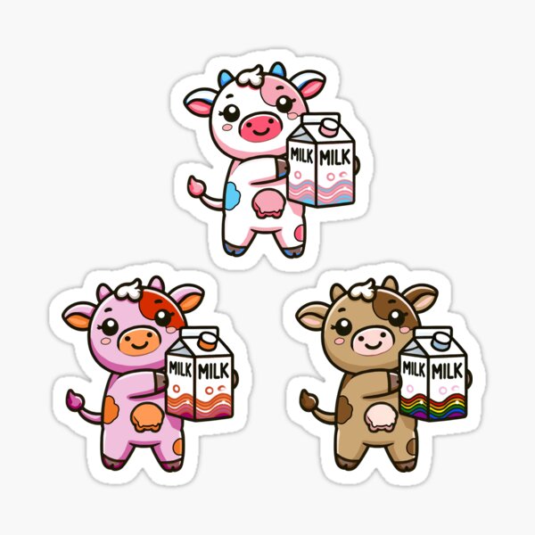 Artikel-Vorschau von Süßes Pride Cows Sticker Pack, designt und verkauft von Rhysy-Peasy.
