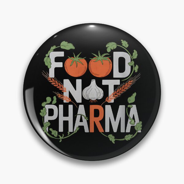 Item preview, Food Not Pharma - This gift is perfect for advocates of a healthy lifestyle and natural medicine. designed and sold by ZyziowskyArt.