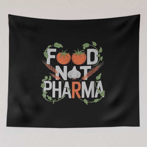 Item preview, Food Not Pharma - This gift is perfect for advocates of a healthy lifestyle and natural medicine. designed and sold by ZyziowskyArt.