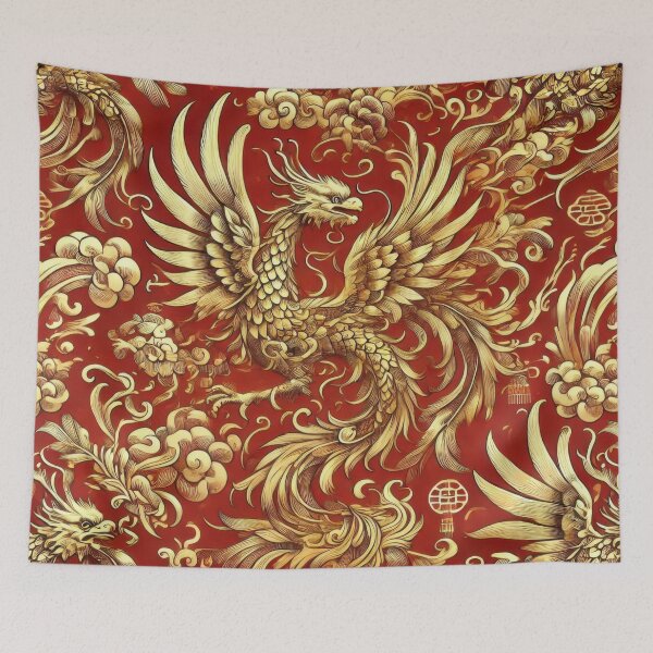 Item preview, Golden Phoenix Elegance designed and sold by BobArtGallery.