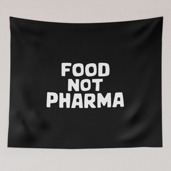 Item preview, Food Not Pharma - This gift is perfect for advocates of a healthy lifestyle and natural medicine. designed and sold by ZyziowskyArt.