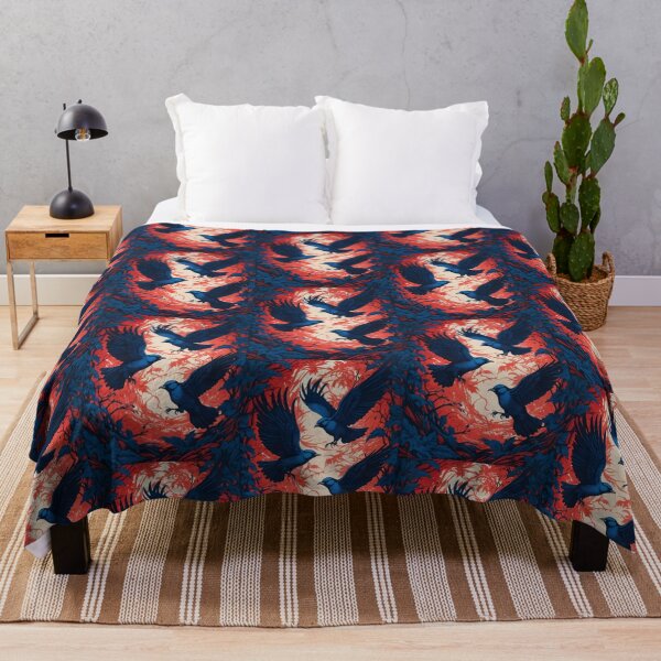 Item preview, Blue Birds in a Fiery Forest designed and sold by KilianSzmid.