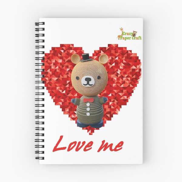 Item preview, Love me - bear designed and sold by CrazyPaperCraft.