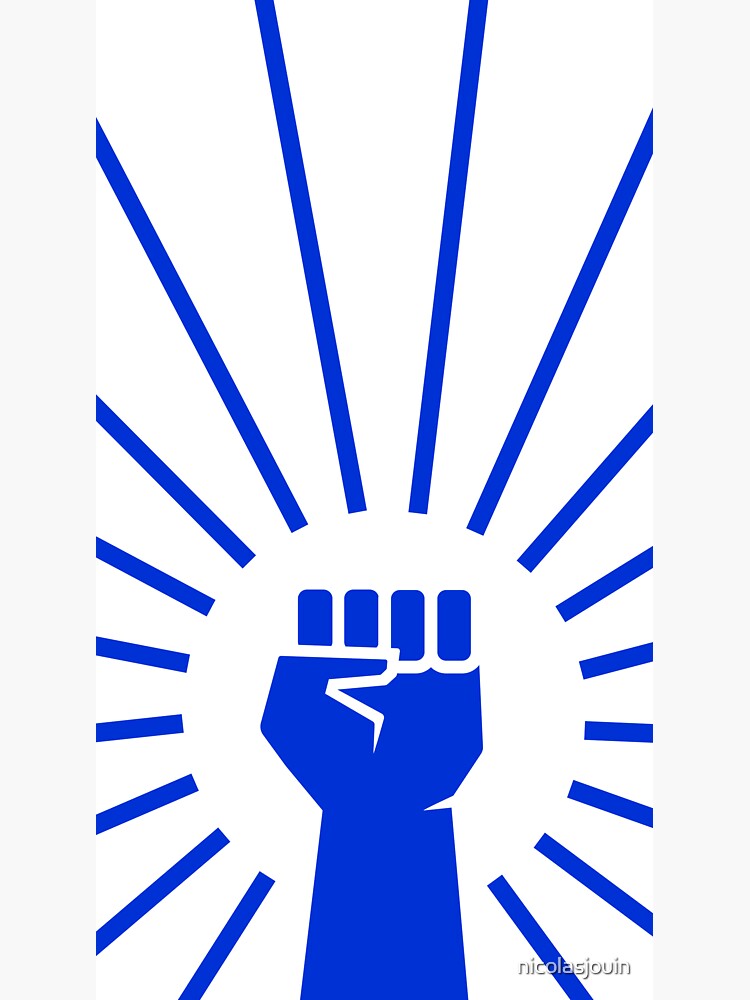 Aperçu 3 sur 3. Sticker avec l'œuvre Poing levé créée et vendue par nicolasjouin.