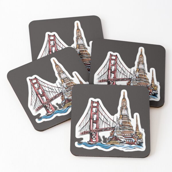 Item preview, San Francisco & Bangkok Sticker Premium Cool Trendy Best Gift designed and sold by Imaginarium of Chaos falcon88 .