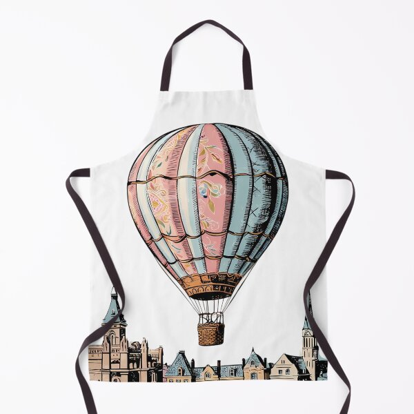 Artikelvorschau, Vintage Heißluftballon über europäischer Stadt Retro Reiseästhetik entworfen und verkauft von AchaRat.