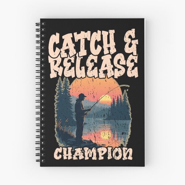 Item preview, CATCH AND RELEASE CHAMPION fishing retro vibe wilderness forest lake fishing lover fish whisperer  designed and sold by Jt41.