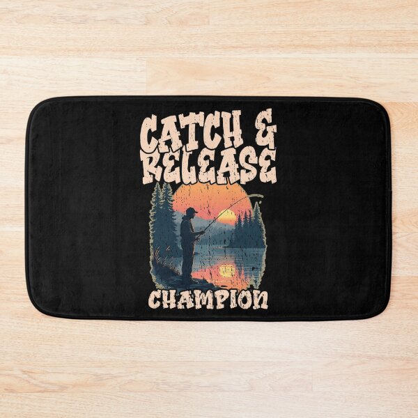Item preview, CATCH AND RELEASE CHAMPION fishing retro vibe wilderness forest lake fishing lover fish whisperer  designed and sold by Jt41.