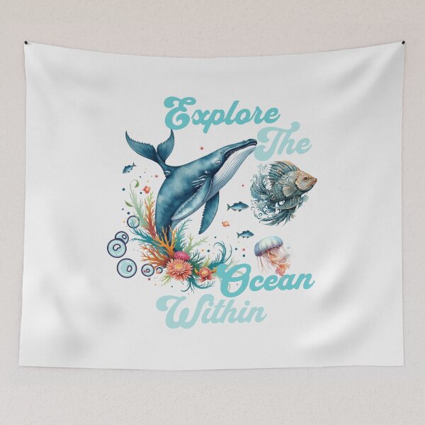 Item preview, Explore the Ocean Within - A Mystical Marine Life Design designed and sold by Furr-n-Purr.