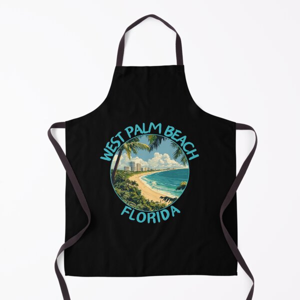 Item preview, West Palm Beach in Florida, USA Retro Travel Art Landscape designed and sold by MaateoDesign.