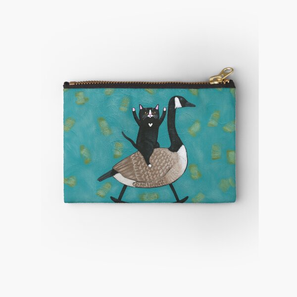Item preview, Cat on a Rocking Canadian Goose designed and sold by KilkennyCat Art.