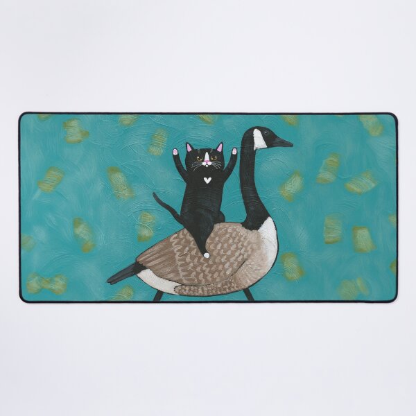 Item preview, Cat on a Rocking Canadian Goose designed and sold by KilkennyCat Art.