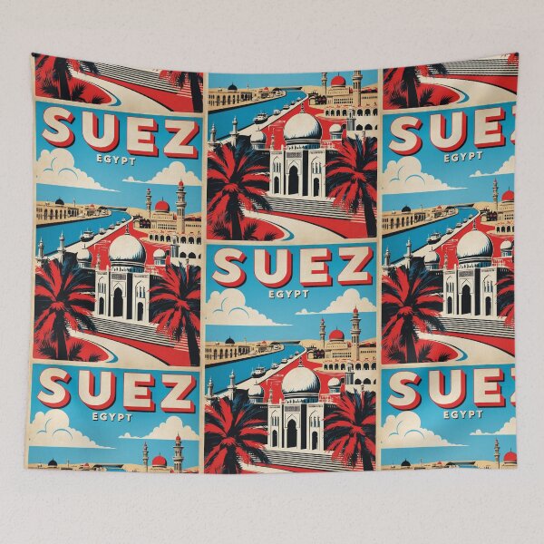 Item preview, Suez Egypt Vintage Travel Tourism designed and sold by TravelersGems.