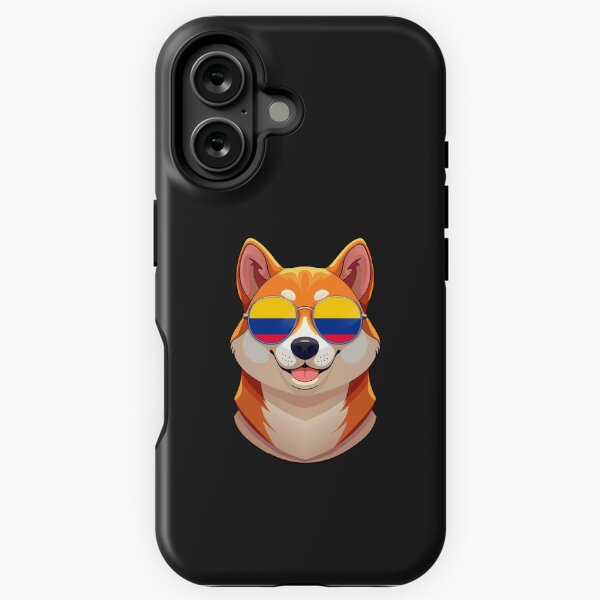 Item preview, Vintage Patriotic Shiba Inu Colombian Flag designed and sold by DreamBrushy.