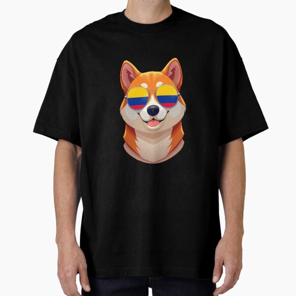 Item preview, Vintage Patriotic Shiba Inu Colombian Flag designed and sold by DreamBrushy.