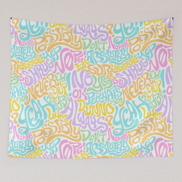Item preview, Uhmm Maybe | Pastel Hand-Lettered Indecision Typography designed and sold by Bair Bones.