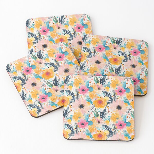 Item preview, artistic vibrant watercolour florals designed and sold by PoppyLaneStudio.
