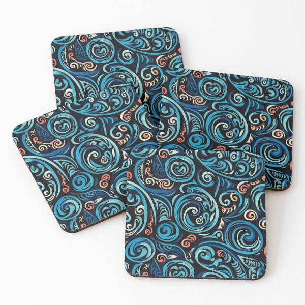 Item preview, New Zealand Māori Paua Pattern Koru Design 354 designed and sold by GrinGalore.
