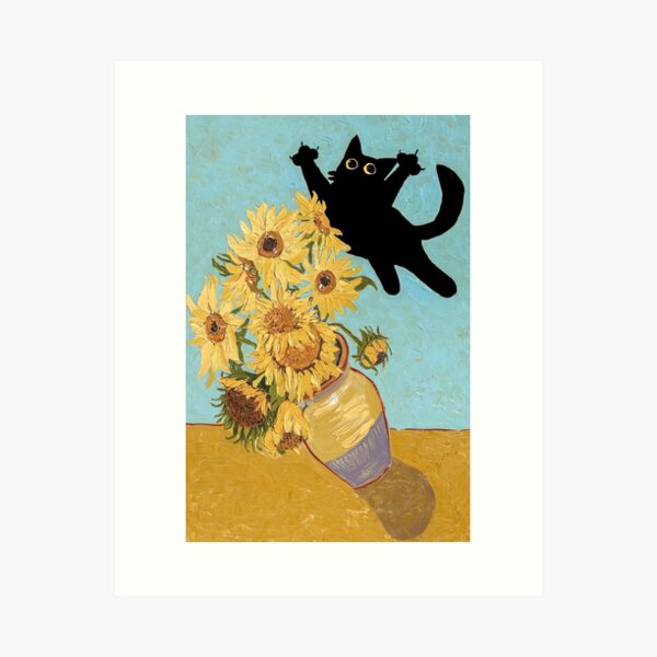 Item preview, El gato de Van Gogh designed and sold by Angry Swan Designs.