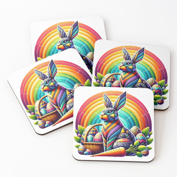 Item preview, Geometric Easter Bunny Illustration designed and sold by Belarte.shop.