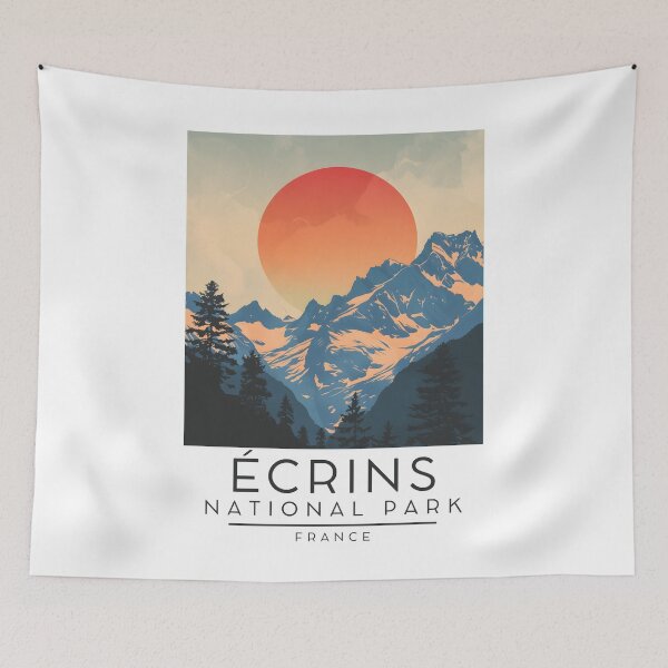 Item preview, A Vintage Travel Poster of Écrins National Park - France  designed and sold by GoodOldVintage.