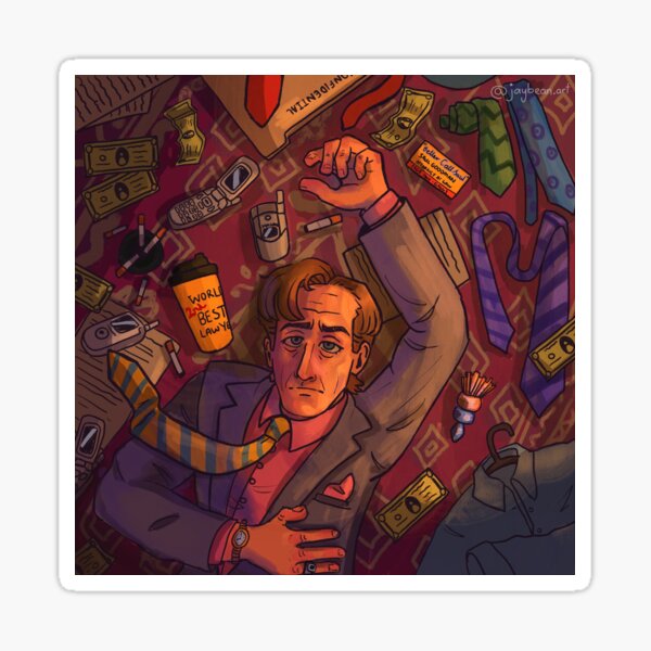 Vista previa del artículo con la obra «Saul Goodman | Mejor llama a Saul», diseñado y vendido por c0ffeecosart.