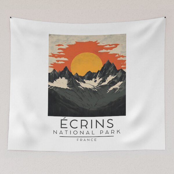 Item preview, A Vintage Travel Poster of Écrins National Park - France  designed and sold by GoodOldVintage.