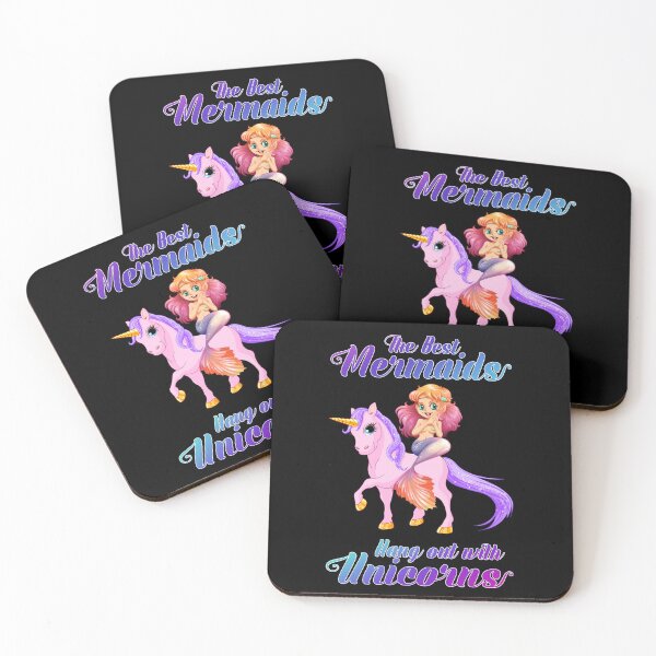 Item preview, The Best Mermaids Hang Out With Unicorns designed and sold by Kimberley King Art  King Art.