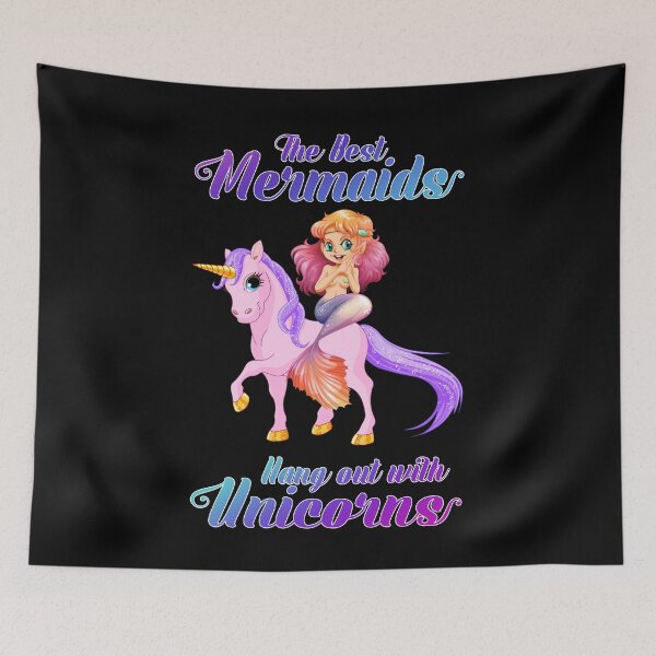 Item preview, The Best Mermaids Hang Out With Unicorns designed and sold by Kimberley King Art  King Art.