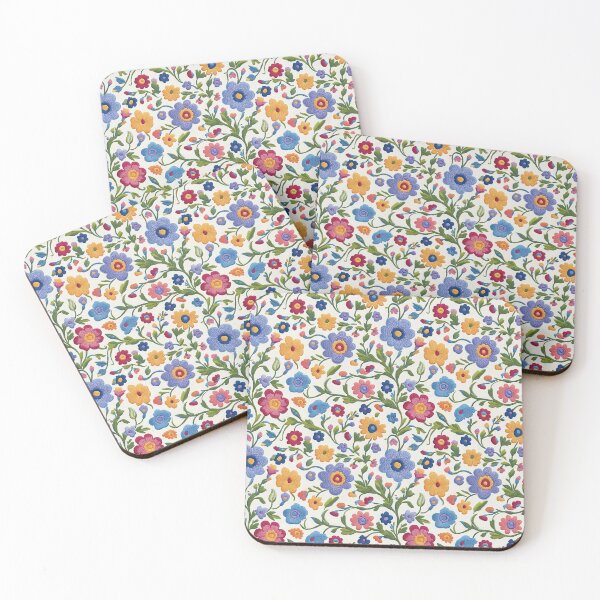 Item preview, colourful embroidered small florals designed and sold by PoppyLaneStudio.