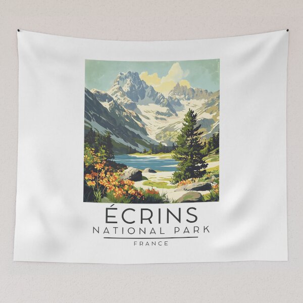 Item preview, A Vintage Travel Poster of Écrins National Park - France  designed and sold by GoodOldVintage.