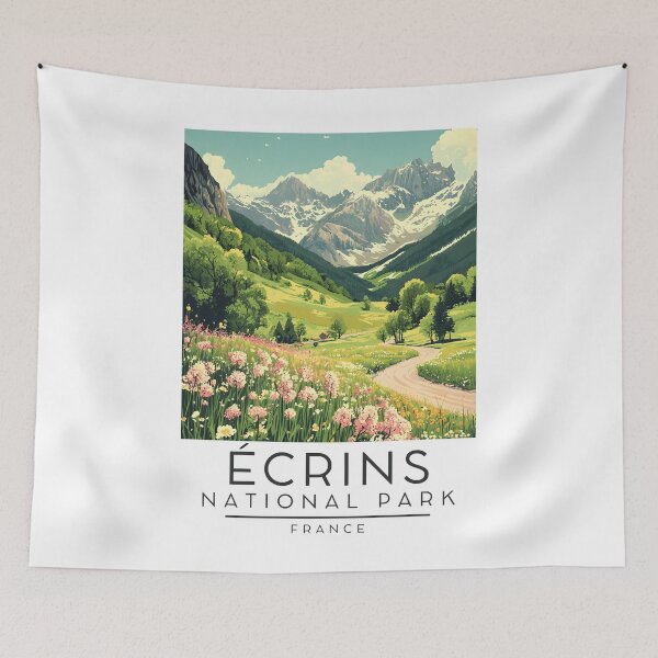 Item preview, A Vintage Travel Poster of Écrins National Park - France  designed and sold by GoodOldVintage.