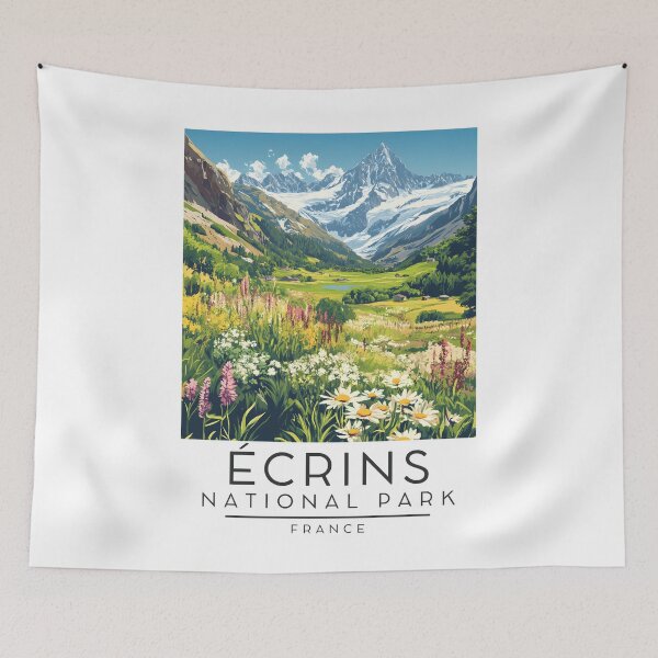 Item preview, A Vintage Travel Poster of Écrins National Park - France  designed and sold by GoodOldVintage.