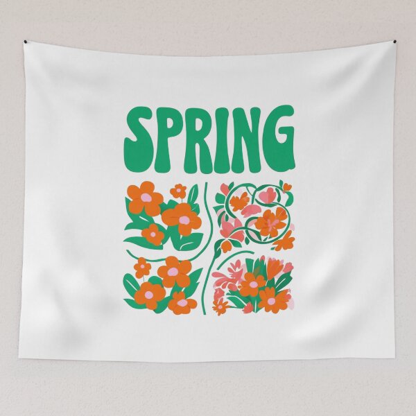 Item preview, "Hello Spring" – Cheerful Floral & Nature-Inspired Seasonal Design designed and sold by Colorful-Garden.