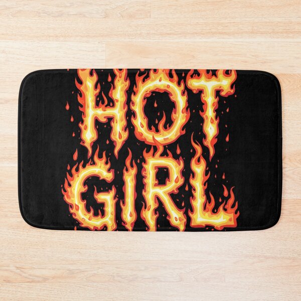 Item preview, Hot Girl Fiery Text Design designed and sold by Quirky Shirts.