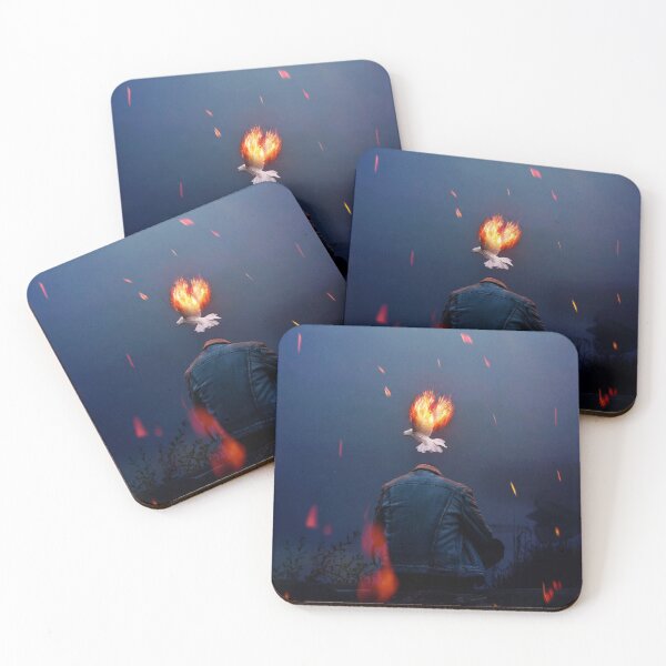 Item preview, What Was Meant to Be: Surreal Headless Man and Fiery-Winged Pigeon  designed and sold by seamless.