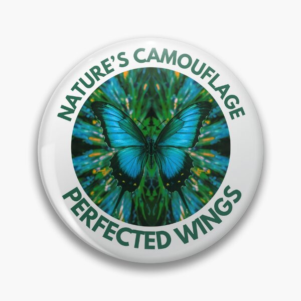 Item preview, Nature's camouflage, perfected wings (blue and green). Mimicry in butterflies designed and sold by MySciPic.