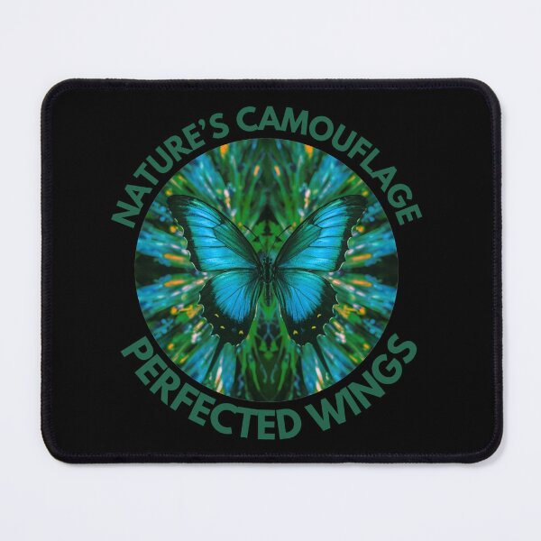 Item preview, Nature's camouflage, perfected wings (blue and green). Mimicry in butterflies designed and sold by MySciPic.