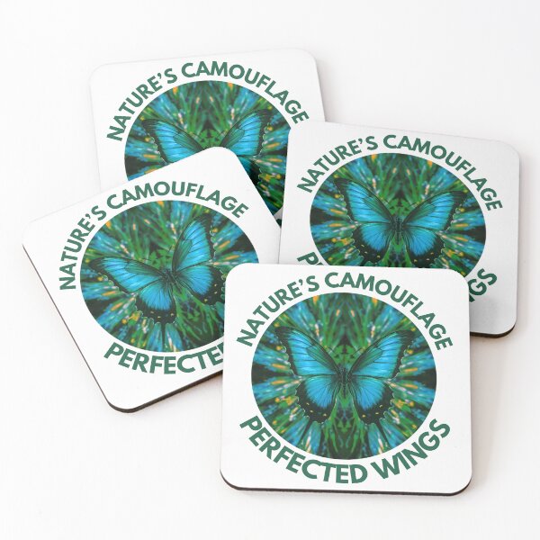 Item preview, Nature's camouflage, perfected wings (blue and green). Mimicry in butterflies designed and sold by MySciPic.