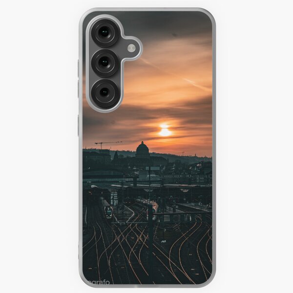 Item preview, Atmospheric sunset over Zurich main station designed and sold by AnteBa.