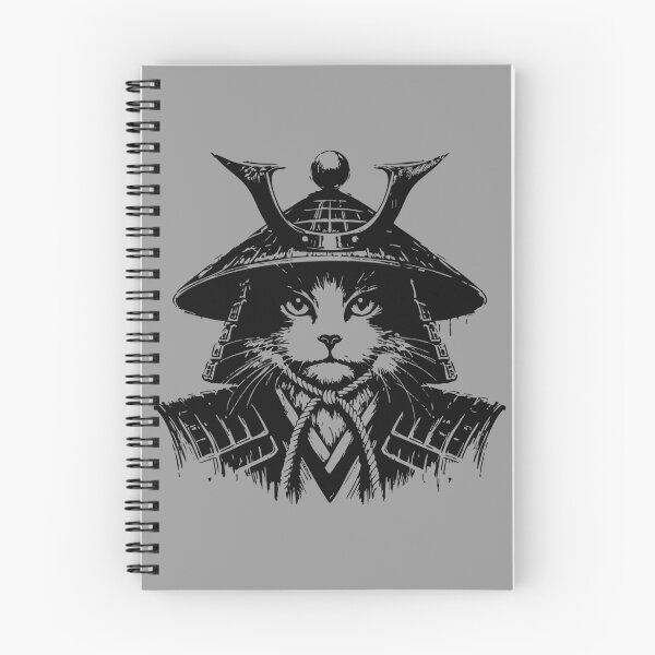 Item preview, Cat Samurai Portrait Ninja Japan Vintage designed and sold by TomFrontierArt.