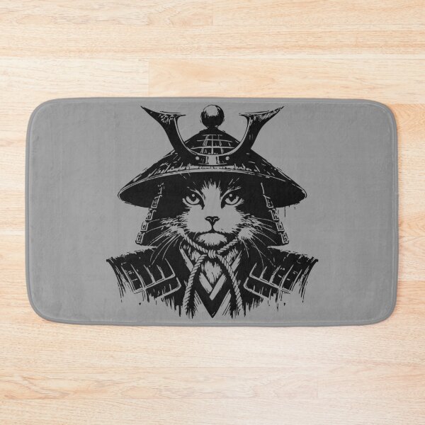 Item preview, Cat Samurai Portrait Ninja Japan Vintage designed and sold by TomFrontierArt.